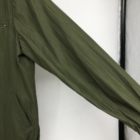 Alia Moss Green Full Zip Up Shirt or Lightweight Jacket size 10 - Picture 11 of 13